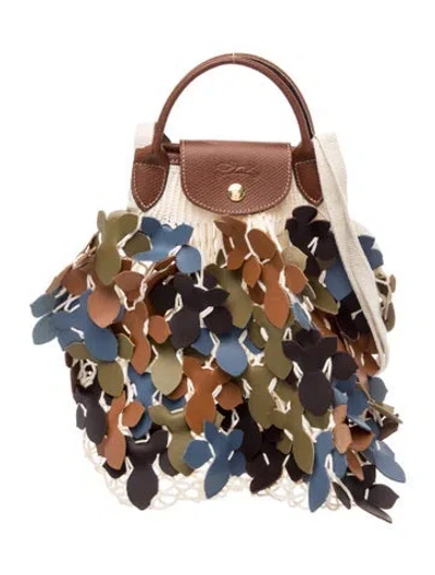 Pre-owned Longchamp Leather Top Handle Bag In Multicolor