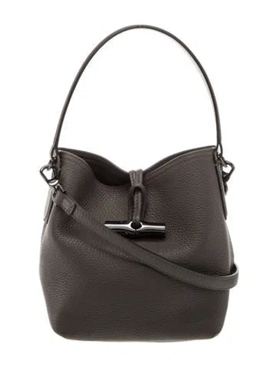 Pre-owned Longchamp Leather Top Handle Bag In Neutral