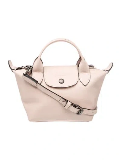 Pre-owned Longchamp Leather Top Handle Bag In Pink