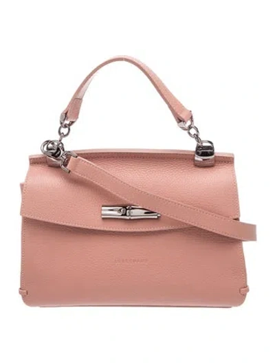 Pre-owned Longchamp Leather Top Handle Bag In Pink