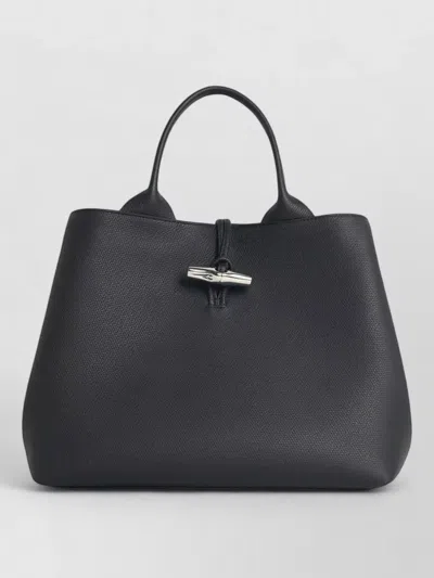 Longchamp Leather Tote Bag L Le Roseau Handle