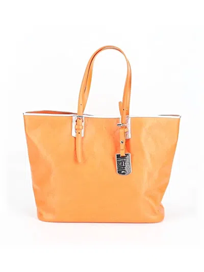 Pre-owned Longchamp Leather Tote Bag In Orange
