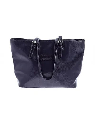 Pre-owned Longchamp Leather Tote Bag In Purple