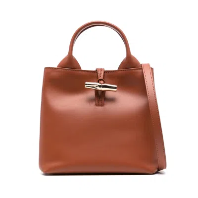 Longchamp S Le Roseau Hobo Bag In Bark Colour In Black