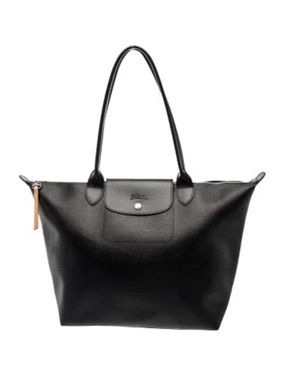 Pre-owned Longchamp Leather Tote In Black