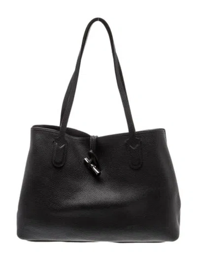 Pre-owned Longchamp Leather Tote In Black