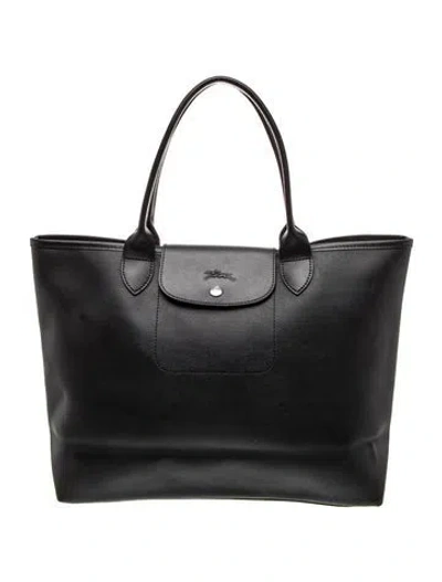 Pre-owned Longchamp Leather Tote In Black