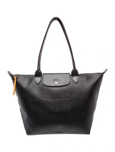 Pre-owned Longchamp Leather Tote In Black