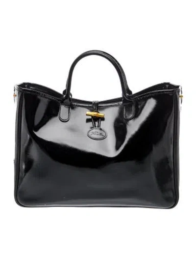 Pre-owned Longchamp Leather Tote In Black