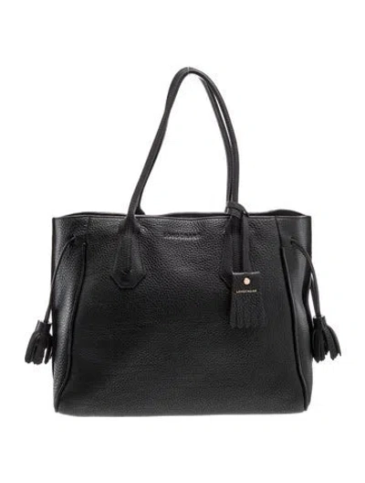 Pre-owned Longchamp Leather Tote In Black