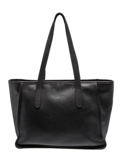 Pre-owned Longchamp Leather Tote In Black
