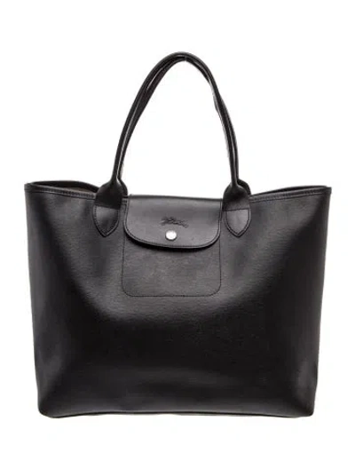 Pre-owned Longchamp Leather Tote In Black