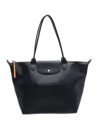 Pre-owned Longchamp Leather Tote In Blue