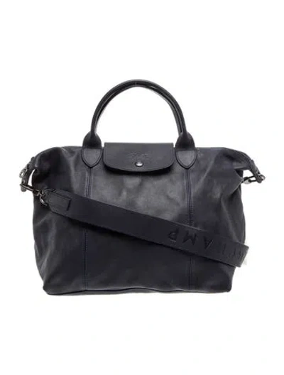Pre-owned Longchamp Leather Tote In Blue