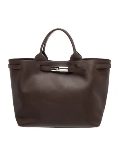 Pre-owned Longchamp Leather Tote In Brown