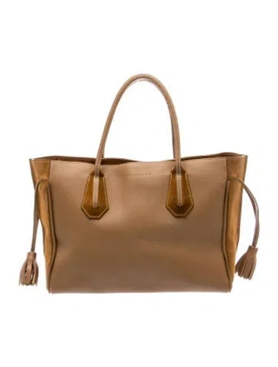 Pre-owned Longchamp Leather Tote In Brown