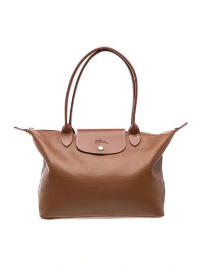 Pre-owned Longchamp Leather Tote In Brown