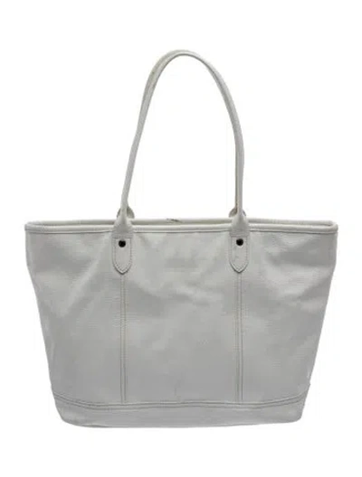 Pre-owned Longchamp Leather Tote In Grey