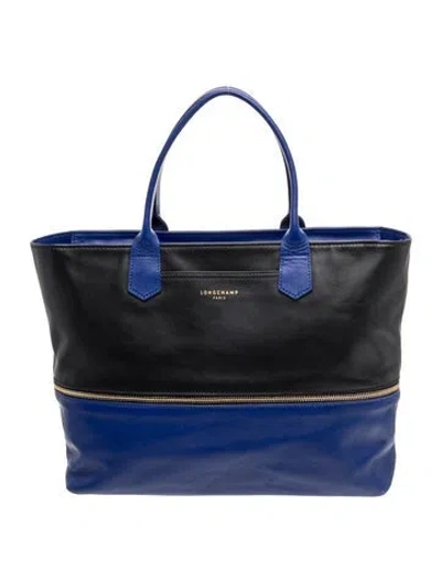 Pre-owned Longchamp Leather Tote In Multi