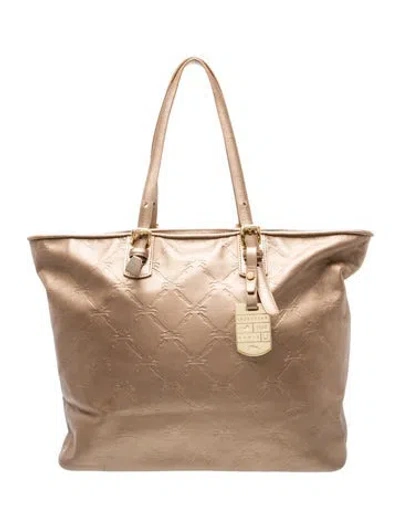 Pre-owned Longchamp Leather Tote In Neutrals