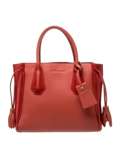 Pre-owned Longchamp Leather Tote In Orange