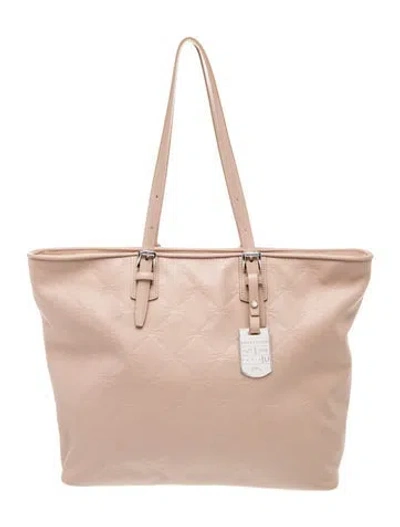 Pre-owned Longchamp Leather Tote In Pink