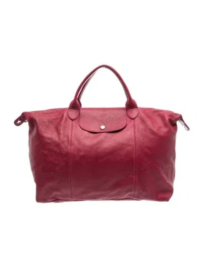 Pre-owned Longchamp Leather Tote In Pink