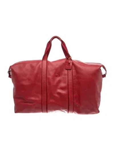 Pre-owned Longchamp Leather Tote In Red