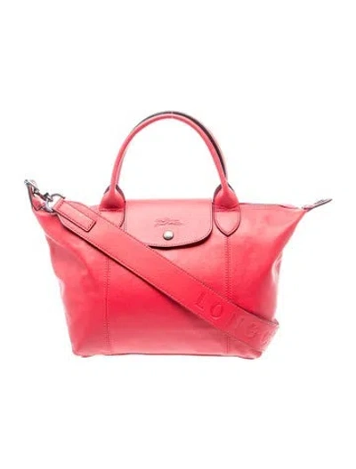 Pre-owned Longchamp Leather Tote In Red