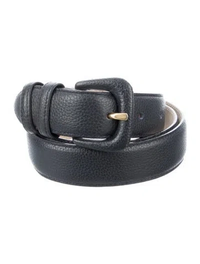 Pre-owned Longchamp Leather Waist Belt In Blue