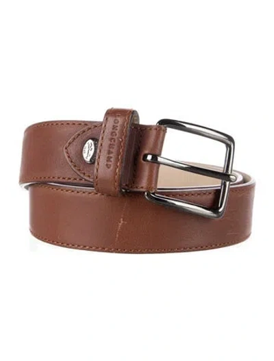 Pre-owned Longchamp Leather Waist Belt In Brown