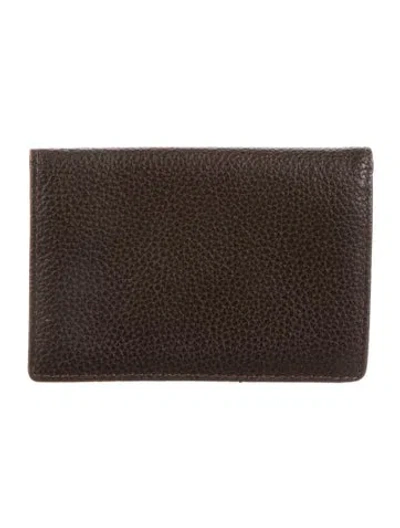 Pre-owned Longchamp Leather Wallet In Brown