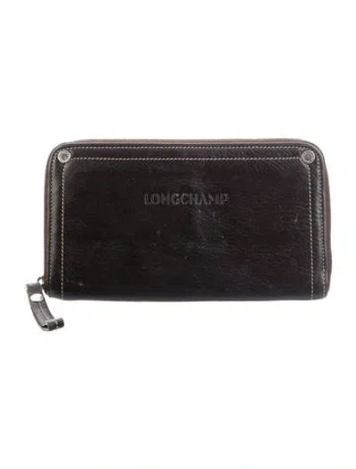 Pre-owned Longchamp Leather Wallet In Brown