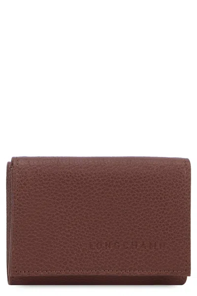 Longchamp Leather Wallet In Brown