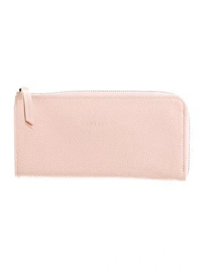 Pre-owned Longchamp Leather Wallet In Pink