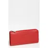 Longchamp Leather Wallet In Red
