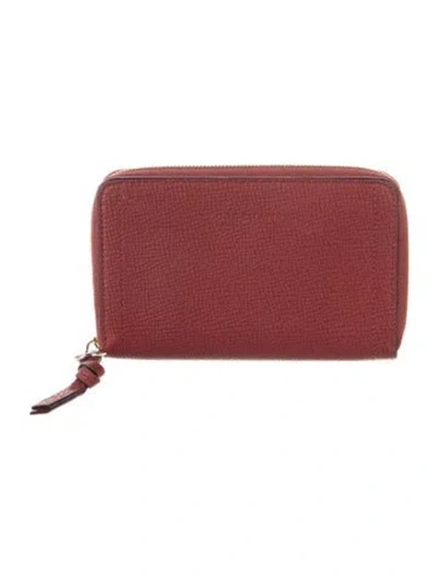 Pre-owned Longchamp Leather Wallet In Red