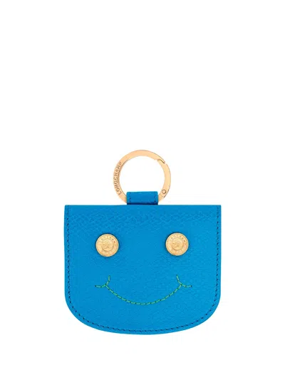 Longchamp `les Champions Epure` Card Holder In Blue