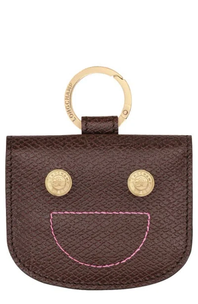 Longchamp Les Champs Pure Card Holder In Brown