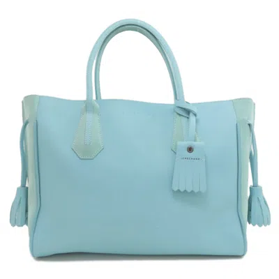 Pre-owned Longchamp Light Blue Leather Tote Bag ()
