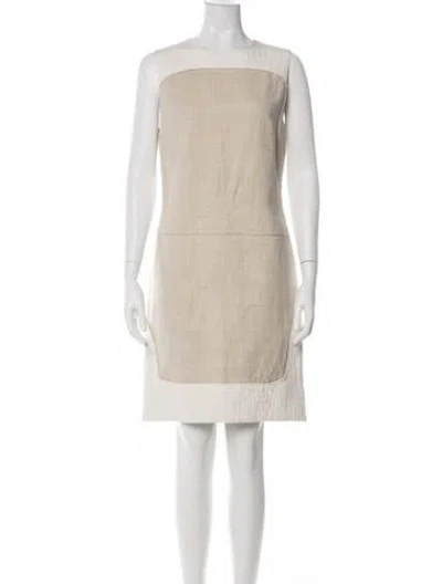 Pre-owned Longchamp Linen Knee-length Dress In Green