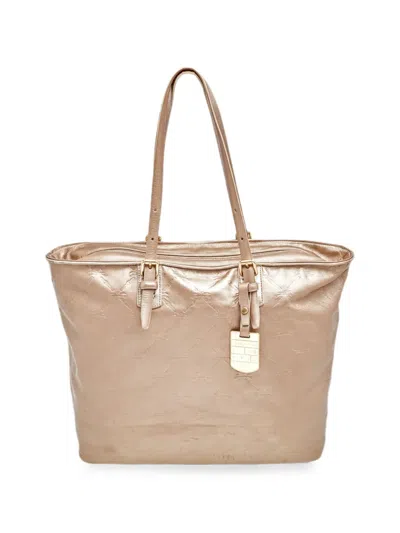 Pre-owned Longchamp Lm Cuir Tote Bag In Gold