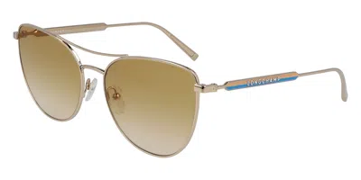 Longchamp Lo134s 728 Occhiali Da Sole Oro Per Donna In Gold