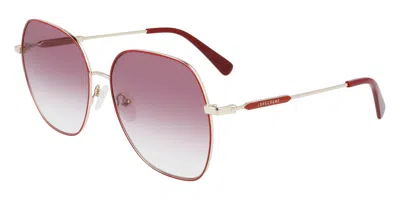 Longchamp Lo151s 604 Occhiali Da Sole Rossi Per Uomo In Pink