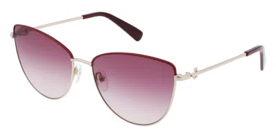 Longchamp Lo152s 721 Occhiali Da Sole Rossi Per Donna In Pink
