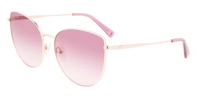 Longchamp Lo158s 729 Men's Sunglasses Rose-gold Size 60