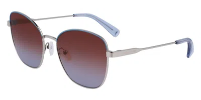Longchamp Lo164s 043 Women's Sunglasses Silver Size 57