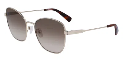 Longchamp Lo164s 714 Women's Sunglasses Gold Size 57 In Brown
