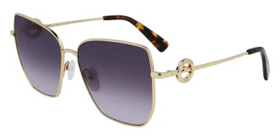 Longchamp Lo169s 723 Women's Sunglasses Gold Size 58