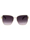 Longchamp Gold Metal Sunglasses In 723 Gold